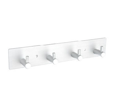 SONWELLE 555-011 Планка для ванной, 4 крючка, 24см, хром, металл