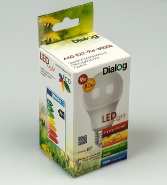 Лампа DIALOG A60-E27-9w-3000k