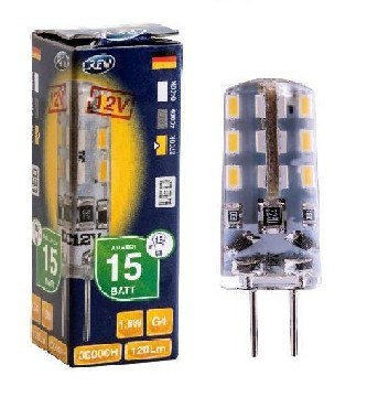 REV 32365 5 LED JC G4 1,6W, 2700K 12V, теплый свет