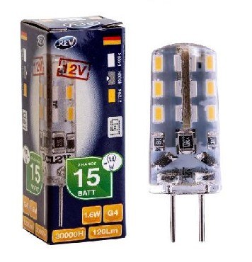 REV 32366 2 LED JC G4 1,6W, 4000K 12V, холодный свет