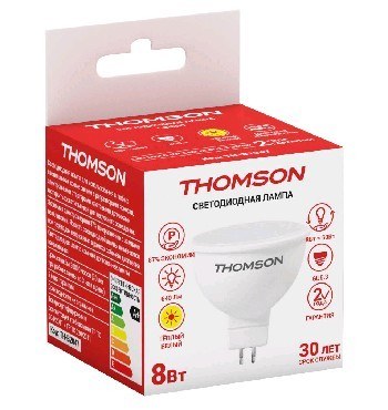 Лампа светодиодная THOMSON LED MR16 8W 640Лм GU5.3 3000K