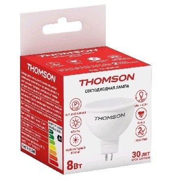 Лампа светодиодная THOMSON LED MR16 8W 670Лм GU5.3 4000K