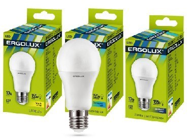 ERGOLUX (13181) LED-A60-17W-E27-6K (Эл.лампа светодиодная ЛОН 17Вт E27 6500K 172-265В)