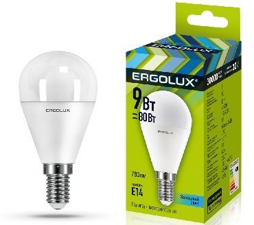 ERGOLUX (13174) LED-G45-9W-E14-4K