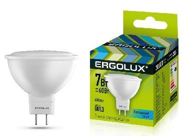ERGOLUX LED-JCDR-7W-GU5.3-3K (Эл.лампа светодиодная JCDR 7Вт GU5.3 3000K 172-265В)