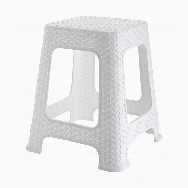 Мебель из пластика FIMAKO К0124 Табурет плетеный высокий 37х37х45см белый(3500) (2)