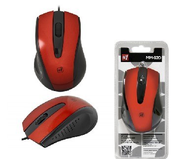 Мышка DEFENDER (52920) MM-920 красный/черный