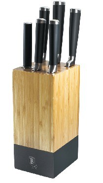 Ножи BERLINGER HAUS BH-2424 Black Royal Line Набор ножей на подставке из бамбука 7пр.