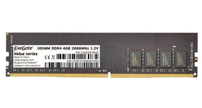 EXEGATE (283081) DIMM DDR4 4GB <PC4-21300> 2666MHz