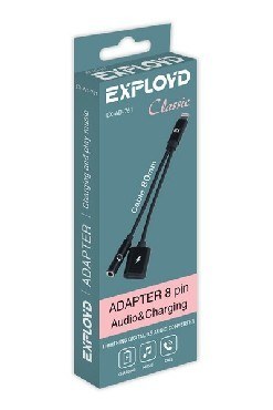 EXPLOYD EX-AD-761 Переходник Jack 3,5mm - 8 Pin Classic черный