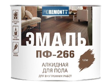 PROREMONTT Эмаль ПФ-266 красно-коричневая 1, 9 кг