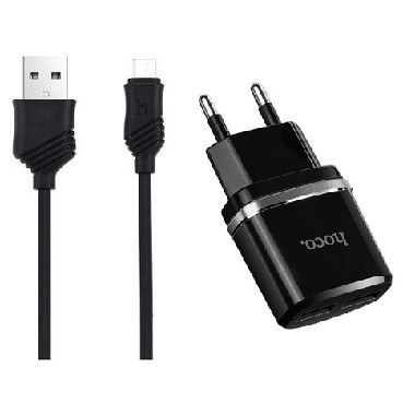 HOCO (6957531064114) C12 2USB 2.4A MICRO USB 1м черный