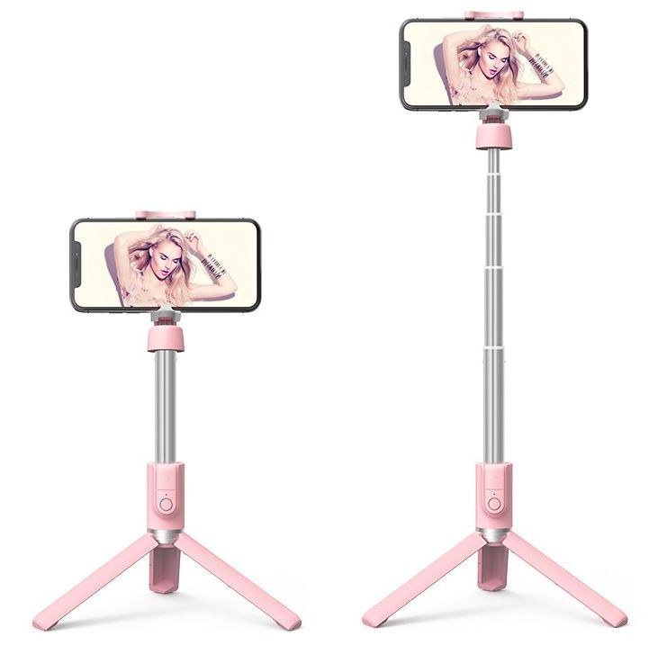 HOCO K11 Трипод Wireless tripod selfie stand (розовый)
