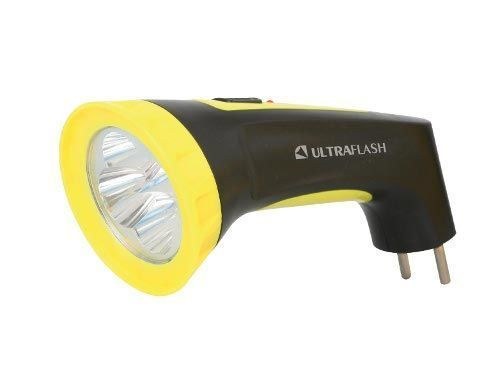 ULTRAFLASH LED3804M Аккумуляторный фонарь черный/желтый