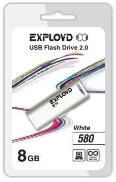 EXPLOYD 8GB 580 белый [EX-8GB-580-White]