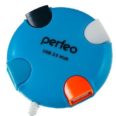 USB хаб PERFEO USB-HUB PF-VI-H020 4 PORT синий