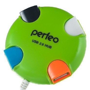 PERFEO USB-HUB PF-VI-H020 4 PORT зеленый