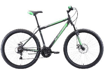 Велосипед BLACK ONE Onix 27.5 D Alloy чёрный/зелёный/серый 18