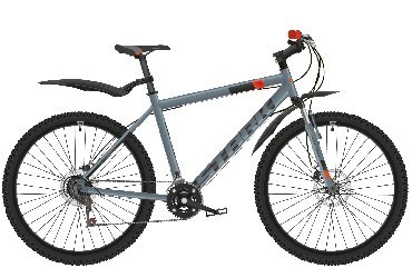 Велосипед STARK Outpost 26.1 D серый/чёрный/оранжевый 16
