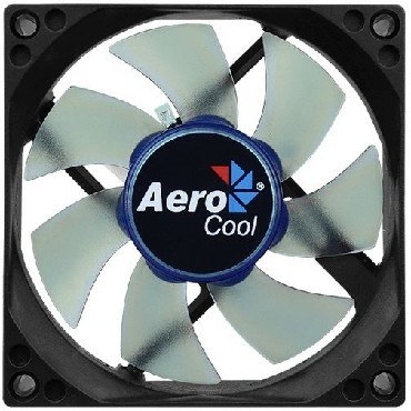 Вентилятор AEROCOOL MOTION 8 BLUE-3P (120шт./кор, пит. 3PIN, FUN 80MM, съемная крыльчатка, синяя LED подстветка
