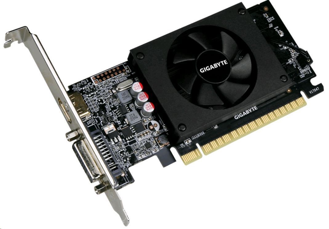 GIGABYTE nVidia GeForce GT 710 , GV-N710D5-1GL, 1ГБ, GDDR5, Low Profile