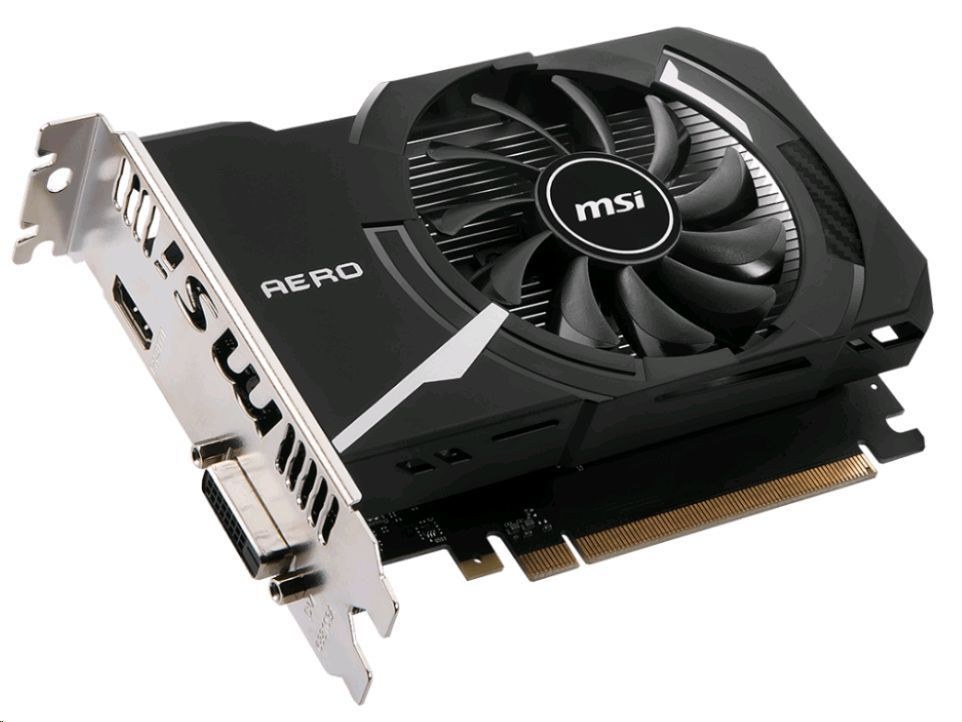MSI nVidia GeForce GT 1030 , GT 1030 AERO ITX 2GD4 OC, 2Гб, DDR4, OC, Ret (GT1030AEROITX2GD4OC)