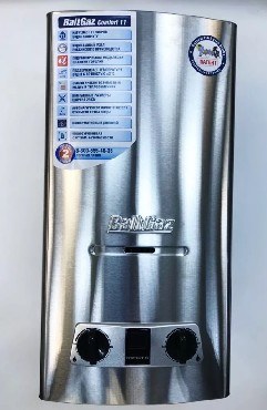 водонагреватель проточный газовый BALTGAZ COMFORT 11 (облицовка из нержавеющей стали) (5 лет гарантии) 29769
