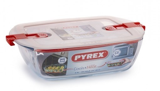PYREX 216PH00/7144 Блюдо прямоуг. с крышкой Pyrex Cook&Heat 2.5л