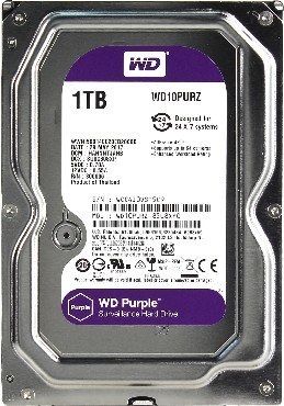 WD Purple WD10PURZ, 1ТБ, HDD, SATA III, 3.5