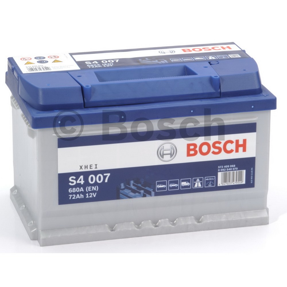 Аккумулятор BOSCH Silver 72 А/ч обратная R+ 278x175x175 EN680 А