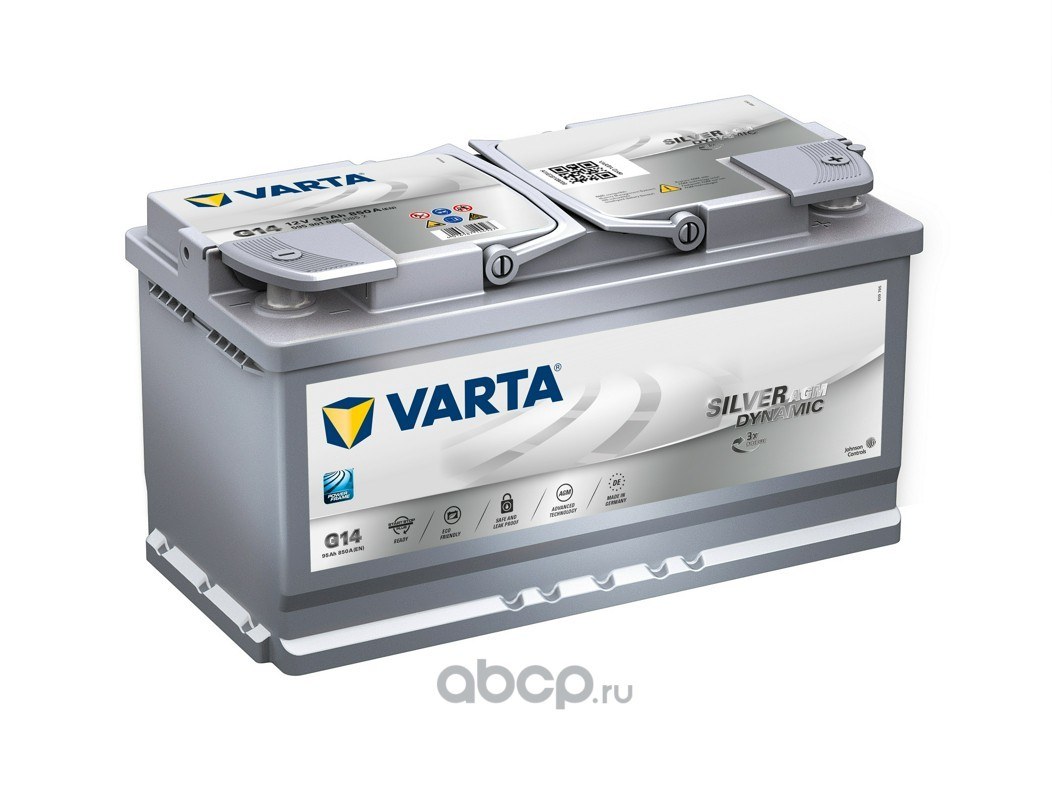 Аккумулятор VARTA Silver Dynamic AGM 95 А/ч обратная R+ A5 (G14) 353x175x190 EN850 А