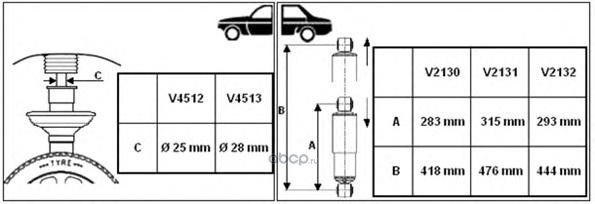 Амортизатор передний L=R MONROE V4513