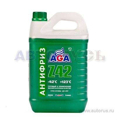 Антифриз AGA Z-42 G12++ готовый -42C зеленый 5 кг AGA049Z