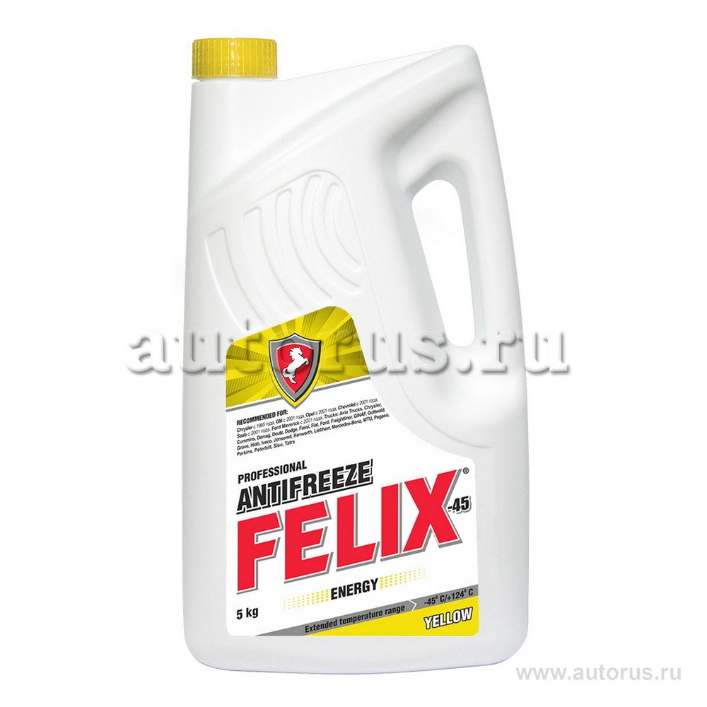 Антифриз Felix ENERGY готовый -40C желтый 5 кг 430206027