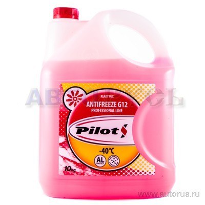 Антифриз PILOTS Red Line 40 G12 готовый -40C красный 10 кг 3212