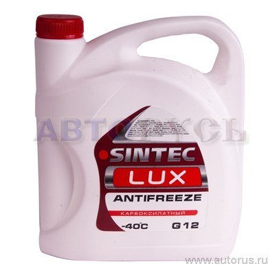 Антифриз Sintec LUXE G12+ готовый -40 красный 5 кг 614503