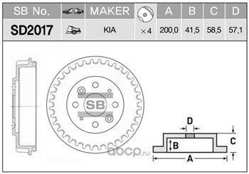 Барабан тормозной SANGSIN BRAKE SD2017