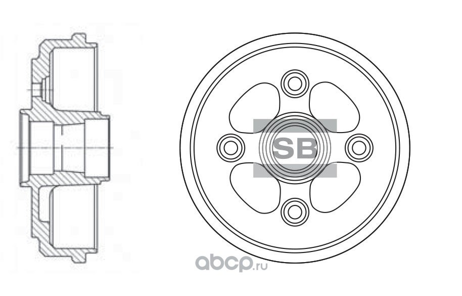 Барабан тормозной задний SANGSIN BRAKE SD3011
