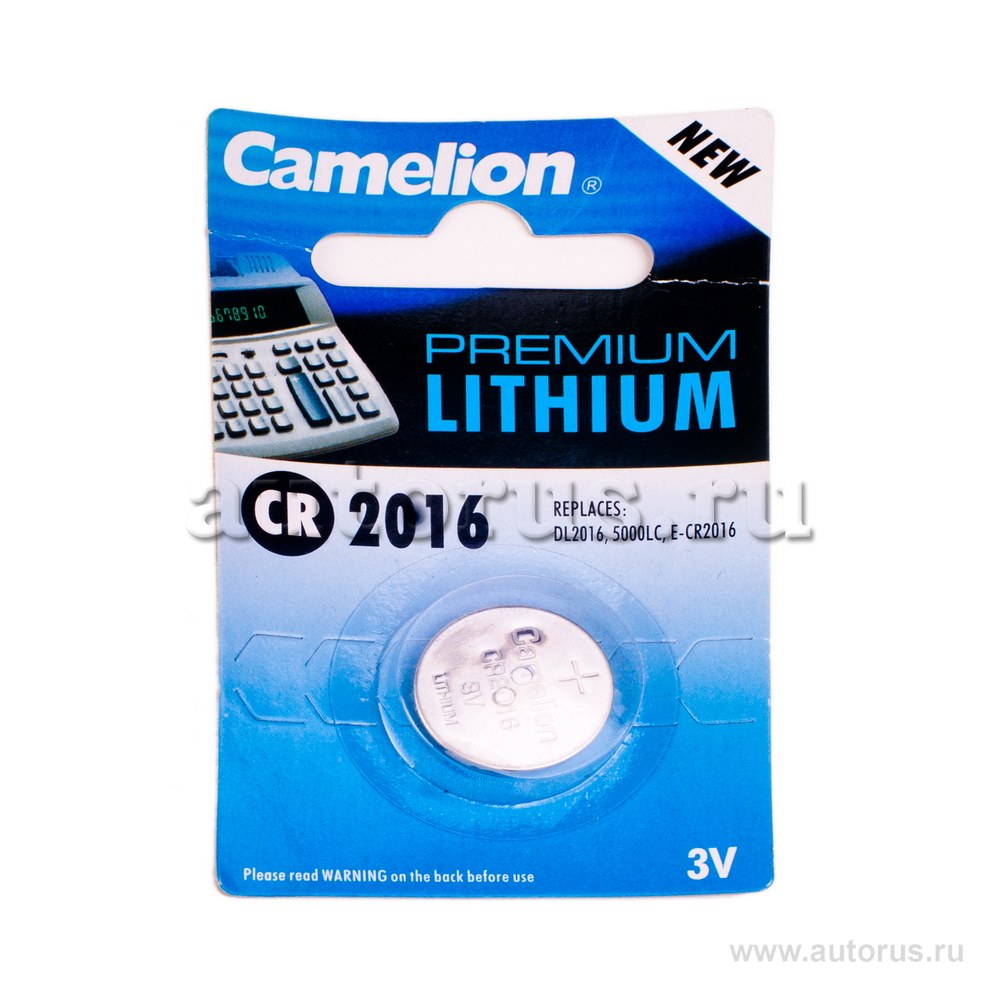 Батарейка литиевая Camelion CR2016 BP1 3V CR2016-BP1