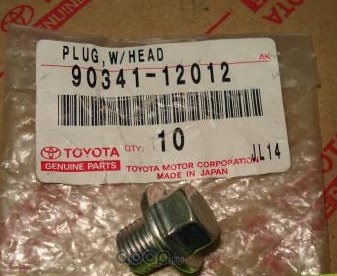 Болт слива масла, M12x1.25 ключ 14 TOYOTA 90341-12012