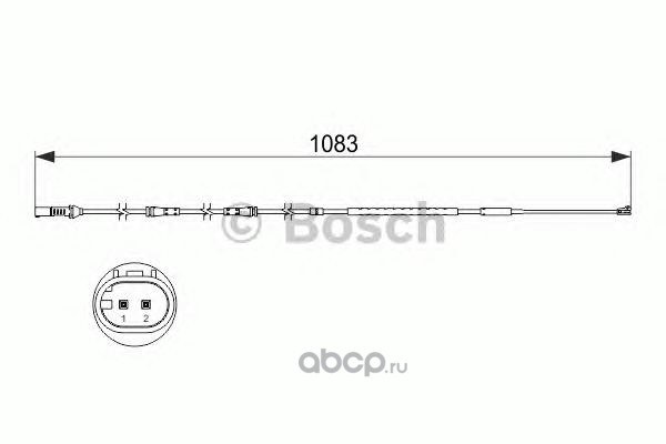 Датчик износа передних колодок BOSCH 1 987 473 500