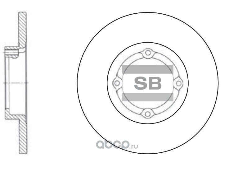 Диск тормозной передний DAEWOO MATIZ / CHEVROLET AVEO SANGSIN BRAKE SD3010