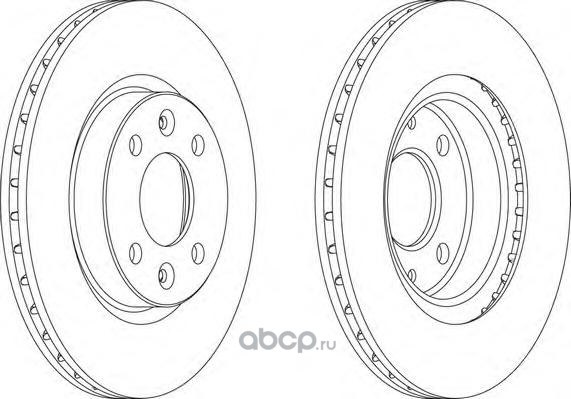 Диск тормозной передний RENAULT/NISSAN/LADA LARGUS без ABS/D=259MM FERODO DDF1096