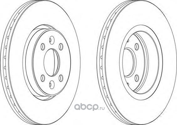 Диск тормозной передний RENAULT MEGANE II/SCENIC II /VENT.D=280MM FERODO DDF1124