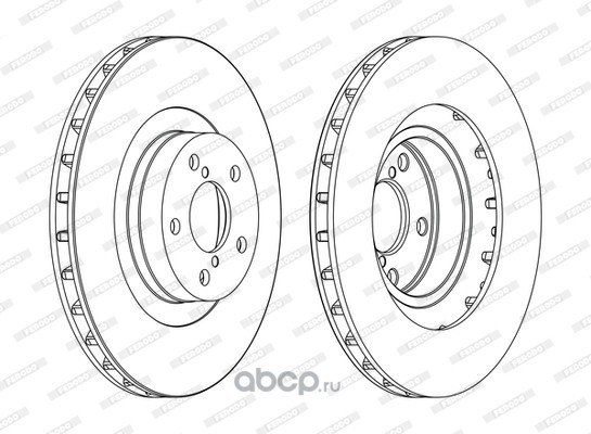 Диск тормозной передний DDF1175 FERODO DDF1175C