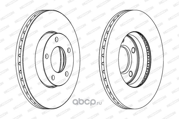 Диск тормозной передний MAZDA 3 1.4/1.6L ALL 03->/MAZDA 5 05-> FERODO DDF1311C