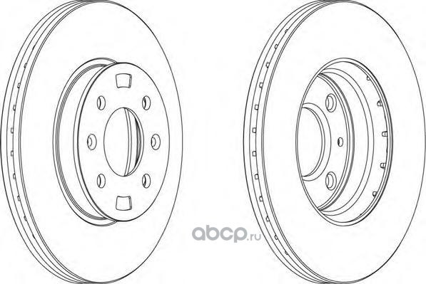 Диск тормозной передний HYUNDAI ACCENT 05-/ I20 08-/ KIA RIO II 05- FERODO DDF1603