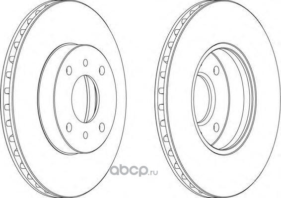 Диск тормозной передний NISSAN ALMERA (N16)/ PRIMERA (P11) FERODO DDF959