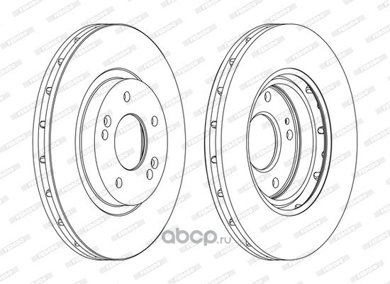 Диск тормозной передний HYUNDAI SANTA FE I FERODO DDF1292C