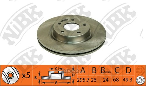 Диск тормозной передний NISSAN (J32) TEANA 08> NIBK RN1419